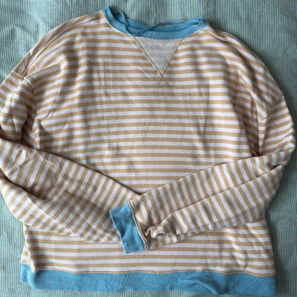 We The Free Classic Striped Oversized Crewneck